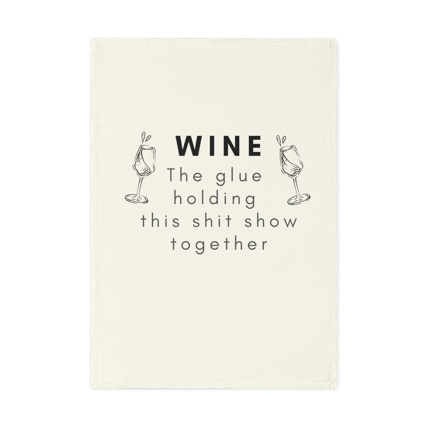 funny wine tea towel