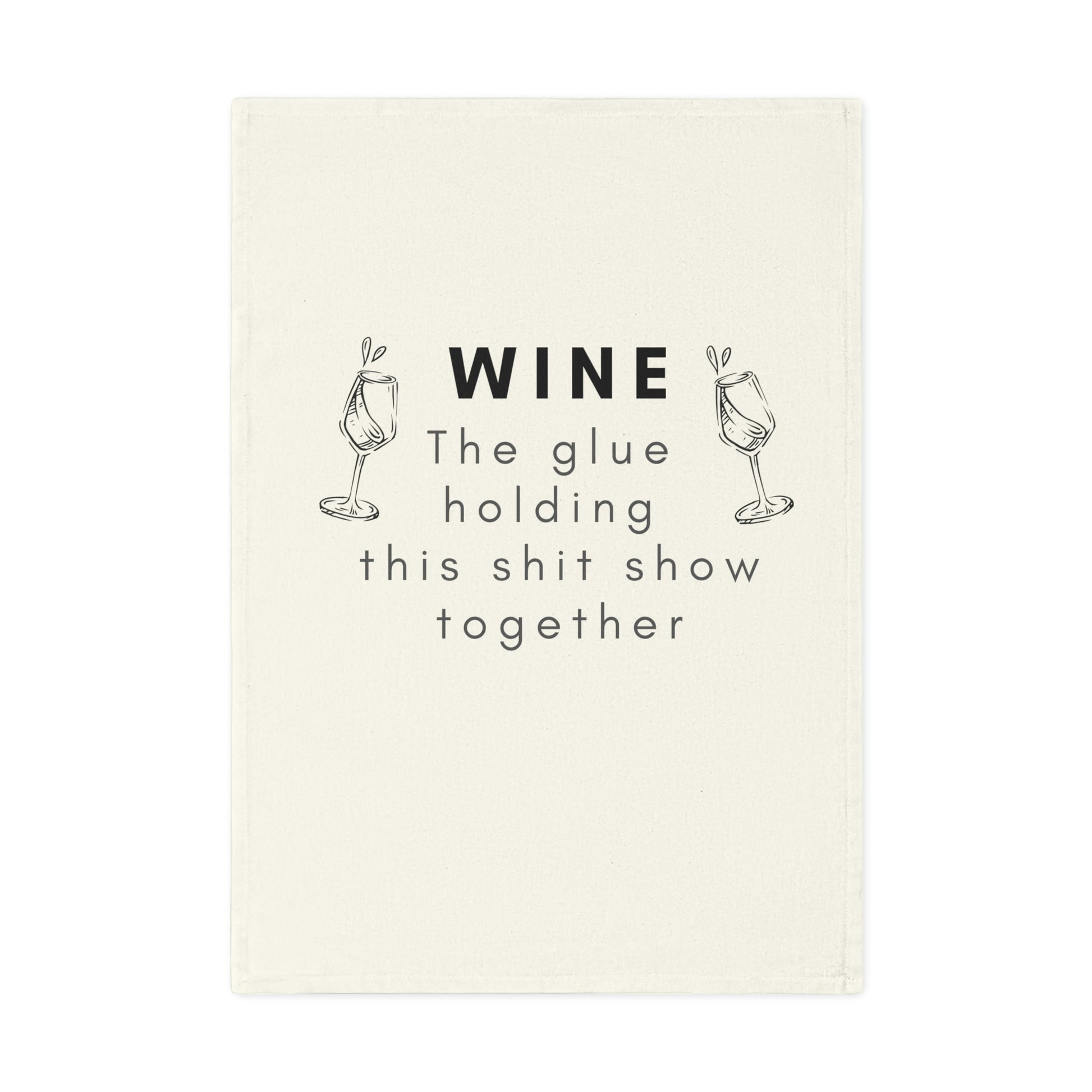 funny wine tea towel
