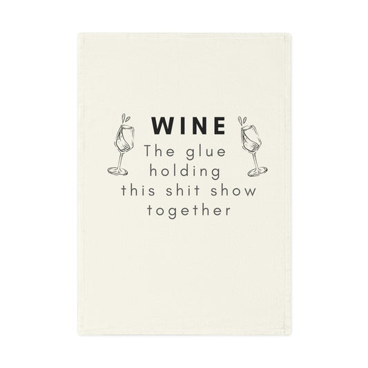 funny wine tea towel