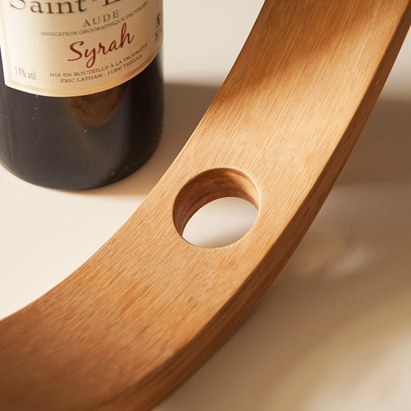 bamboo wine bottle holder