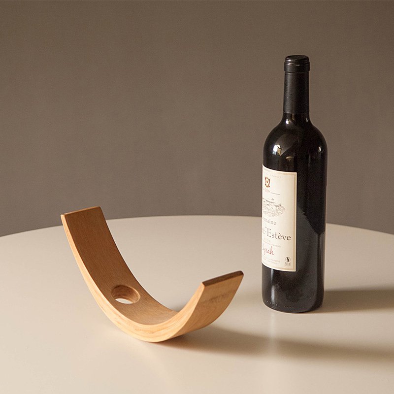 bamboo wine bottle holder