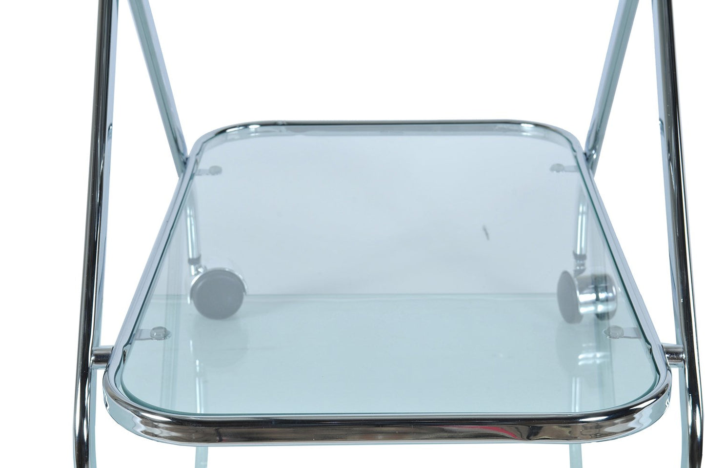 Everything Barware 16.5" x 26.25" x 30.5" Chrome XShape Bar Cart