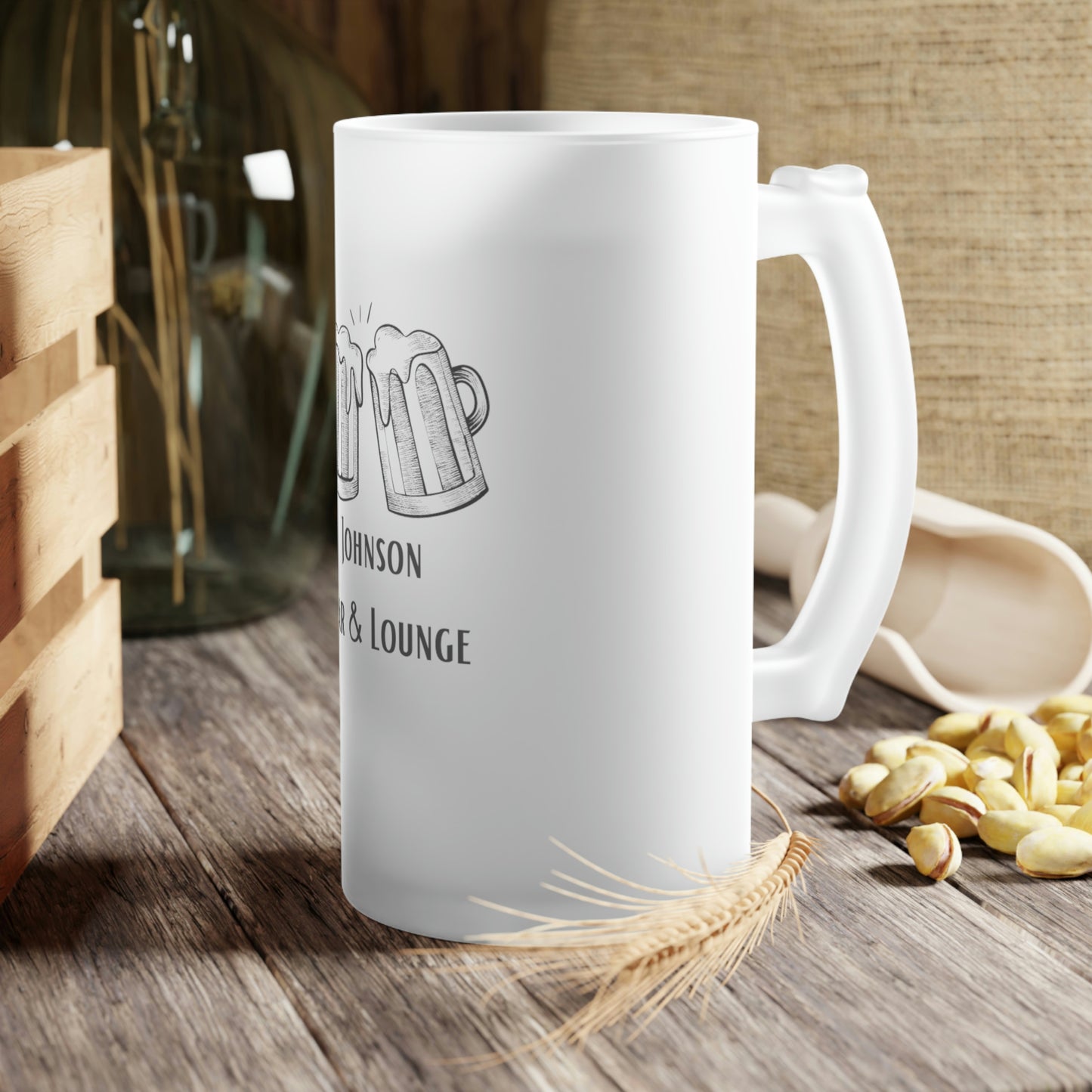 Personalized Frosted Glass Beer Mug