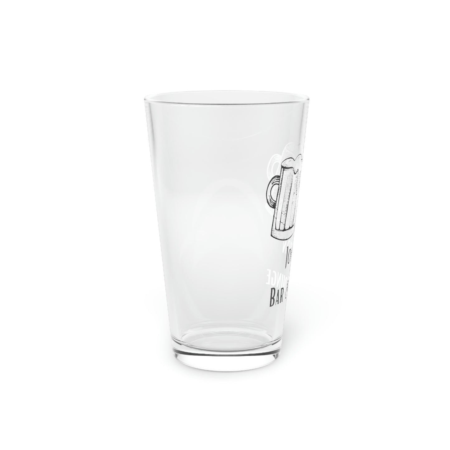 Custom Beer Glass Personalized Bar Pint Glass, 16oz