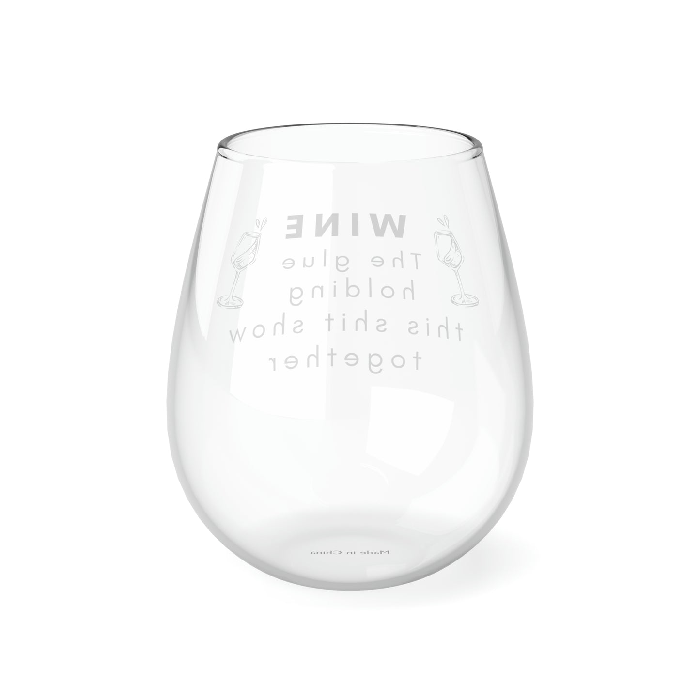 funny wine glass stemless wine glass