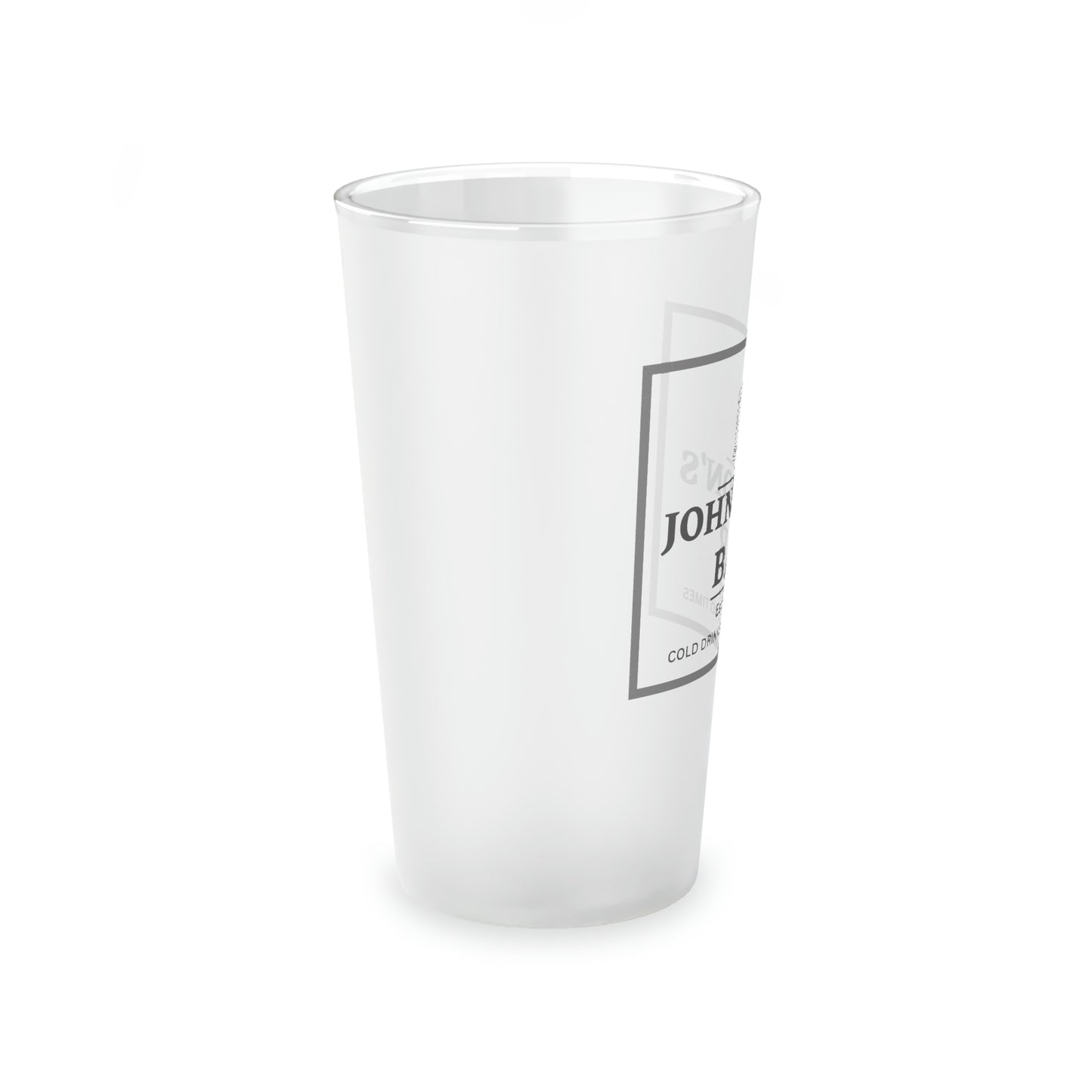 Personalized Bar Frosted Pint Glass, 16oz Personalized Beer Glasses for Your Home Bar