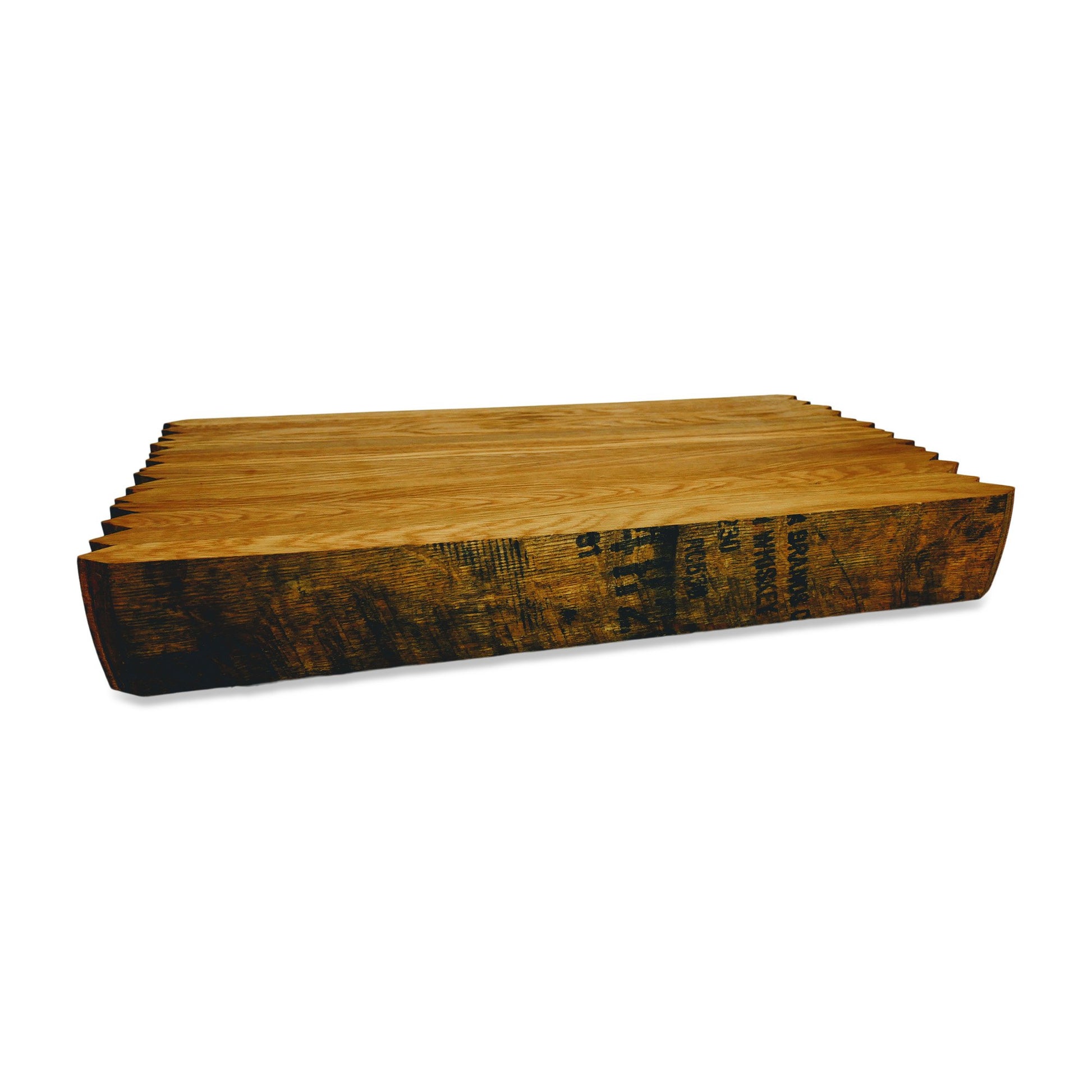 Bourbon Barrel Chopping Block 21" Edge Grain Burgundy Smokey
