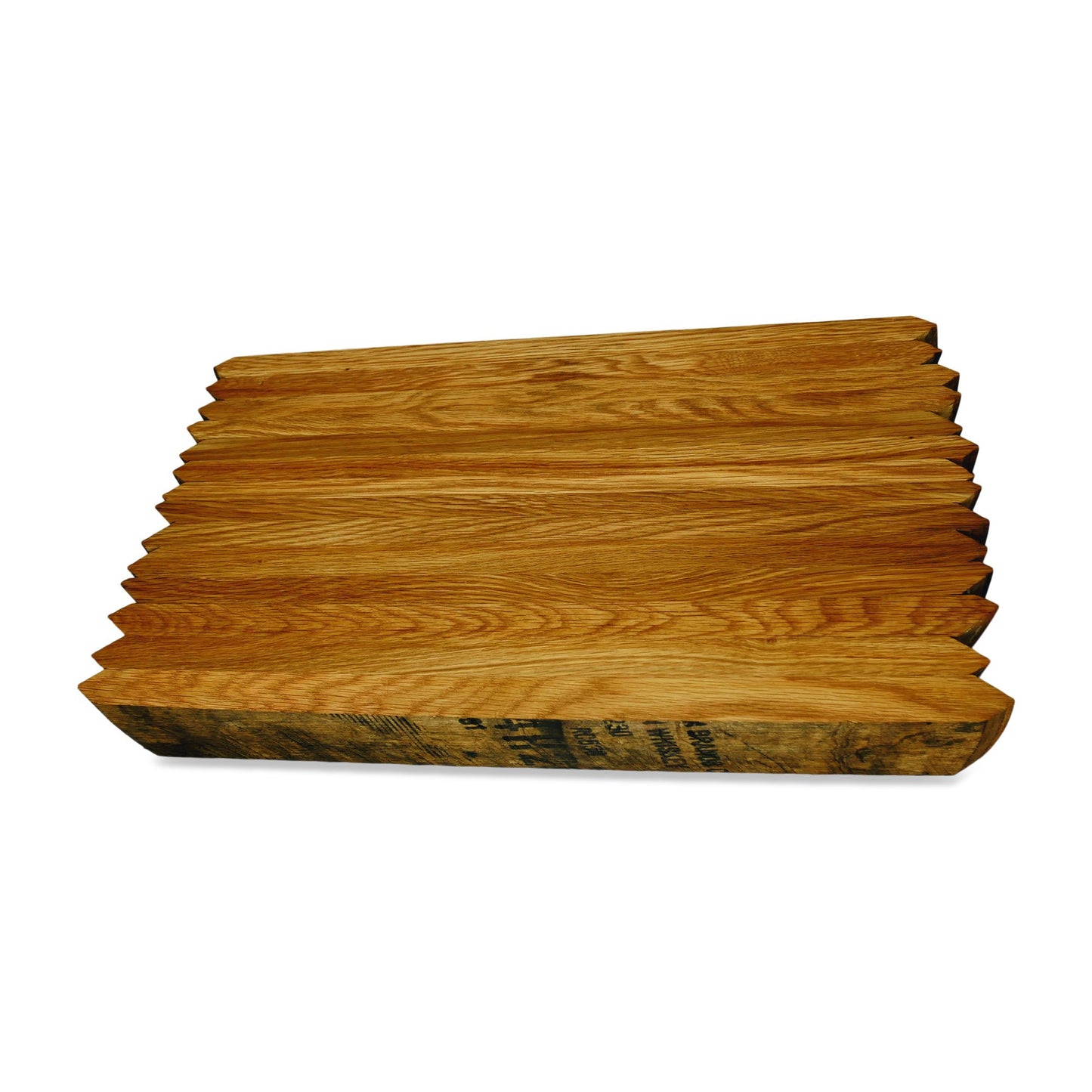 Bourbon Barrel Chopping Block 21" Edge Grain Burgundy Smokey