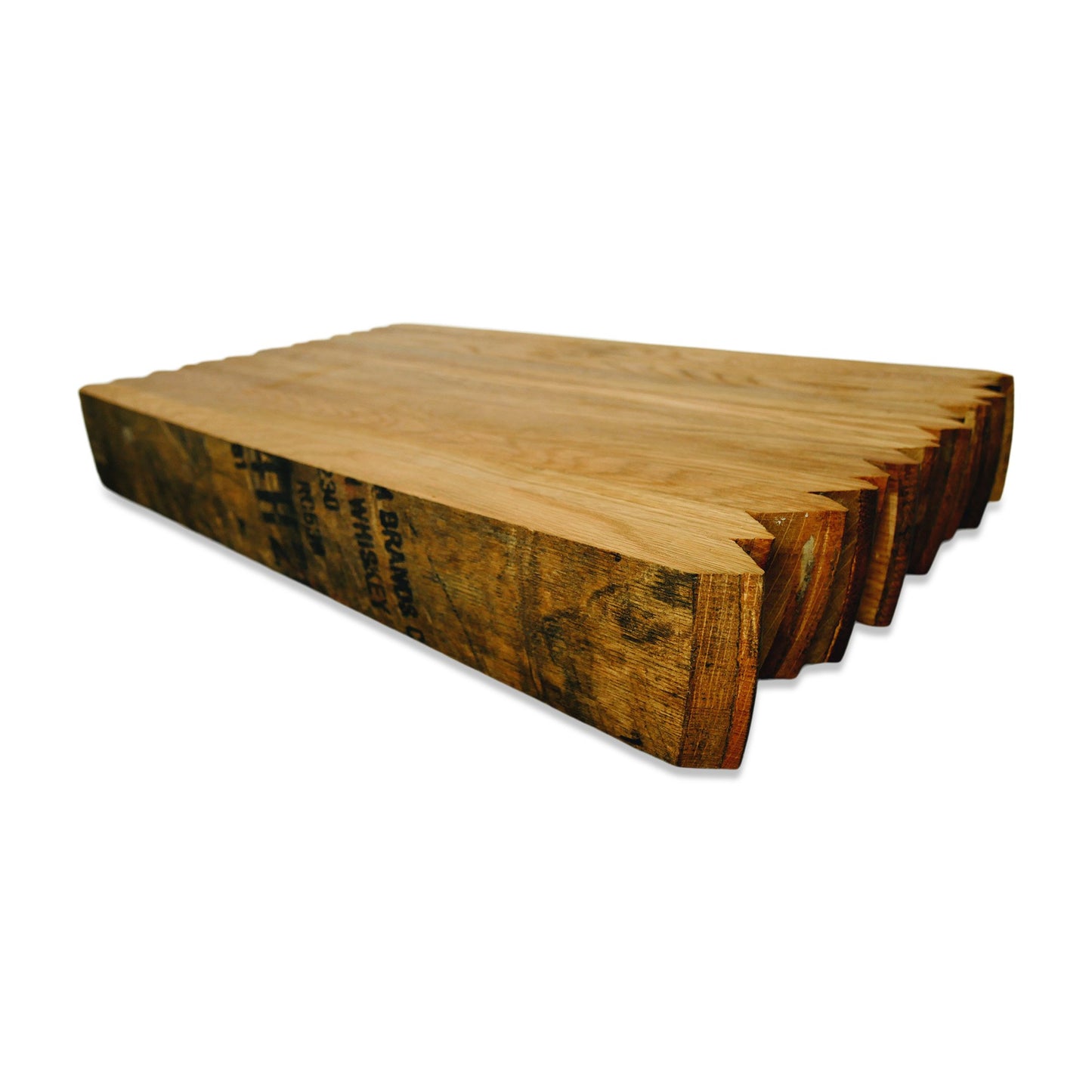 Bourbon Barrel Chopping Block 21" Edge Grain Burgundy Smokey