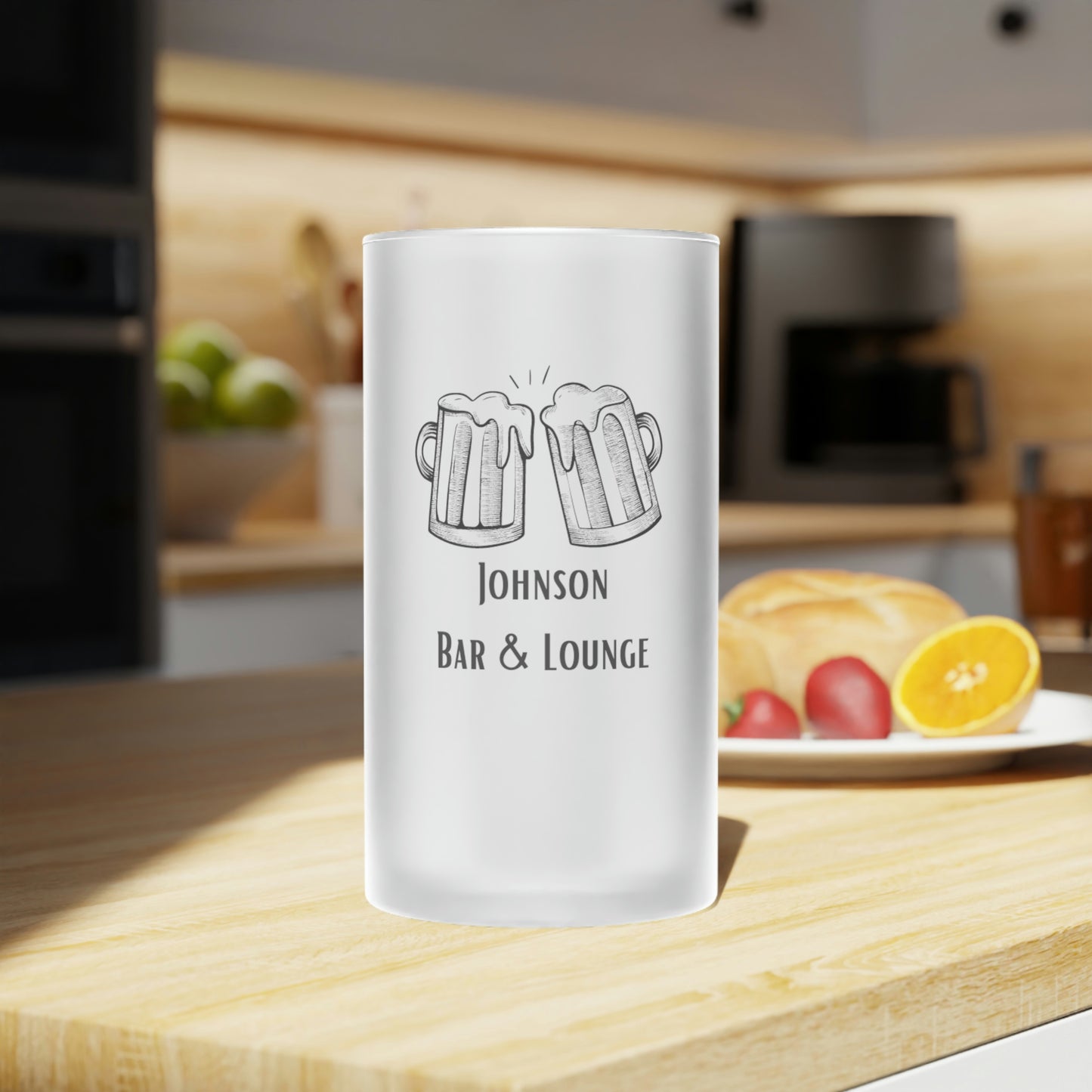 Personalized Frosted Glass Beer Mug