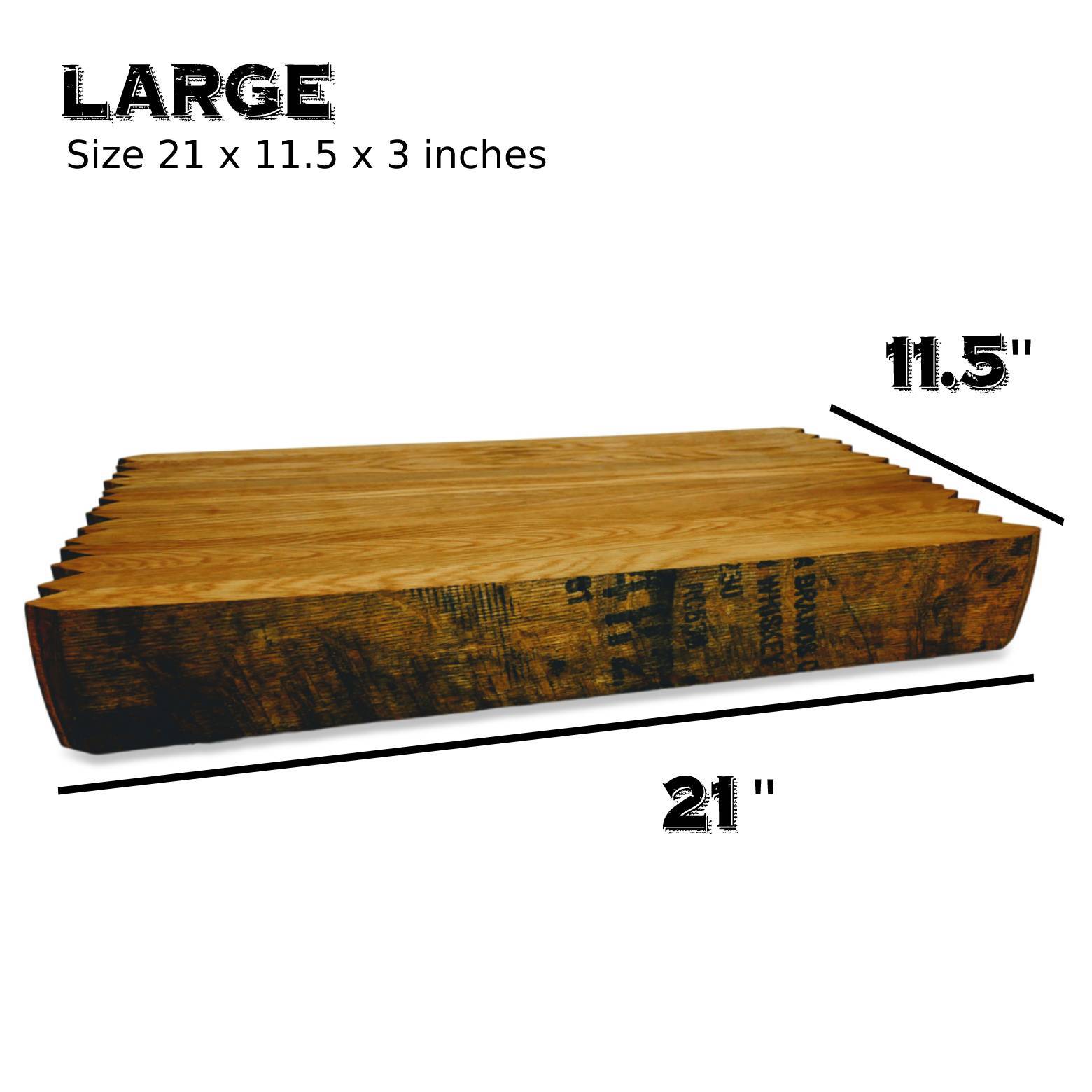 Bourbon Barrel Chopping Block 21" Edge Grain Burgundy Smokey