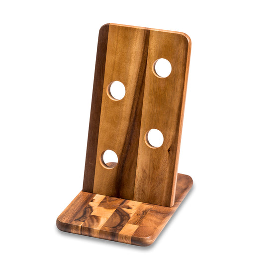 Acacia Wood Floating Wine Bottle Holder - 4 bottle Wine Rack Azure Lily