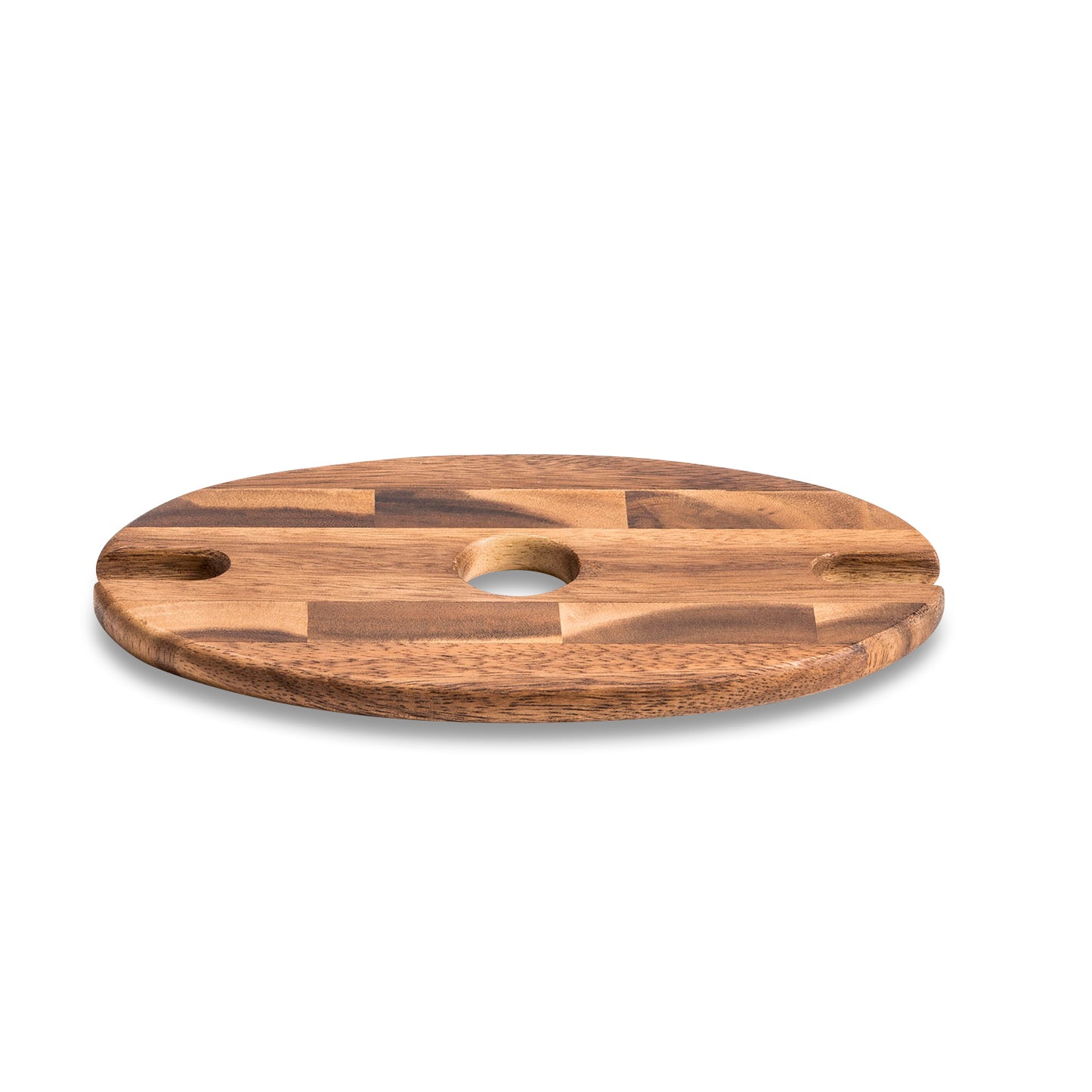 Handcrafted Acacia Wood Wine Glass Caddy Azure Lily
