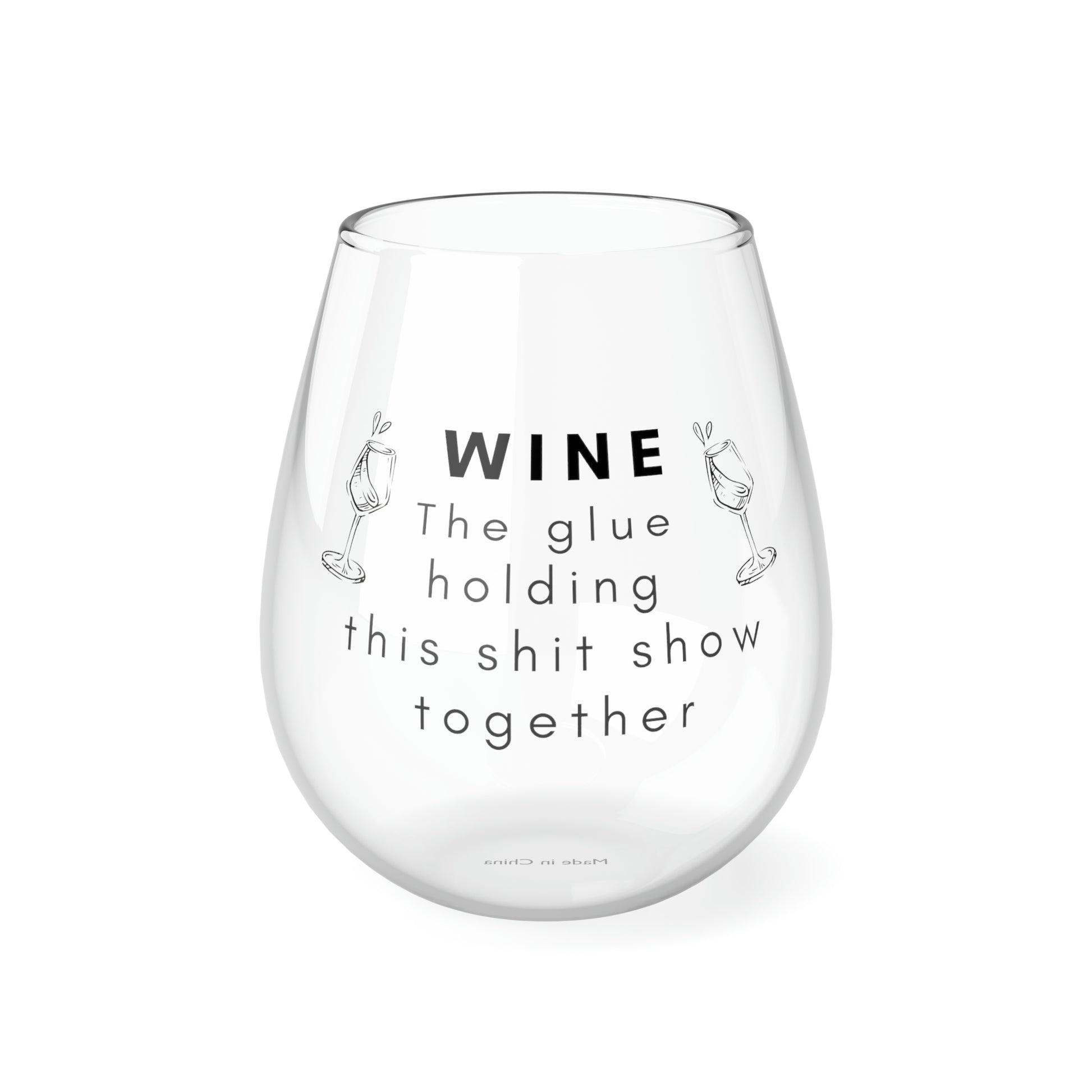 funny wine glass stemless wine glass