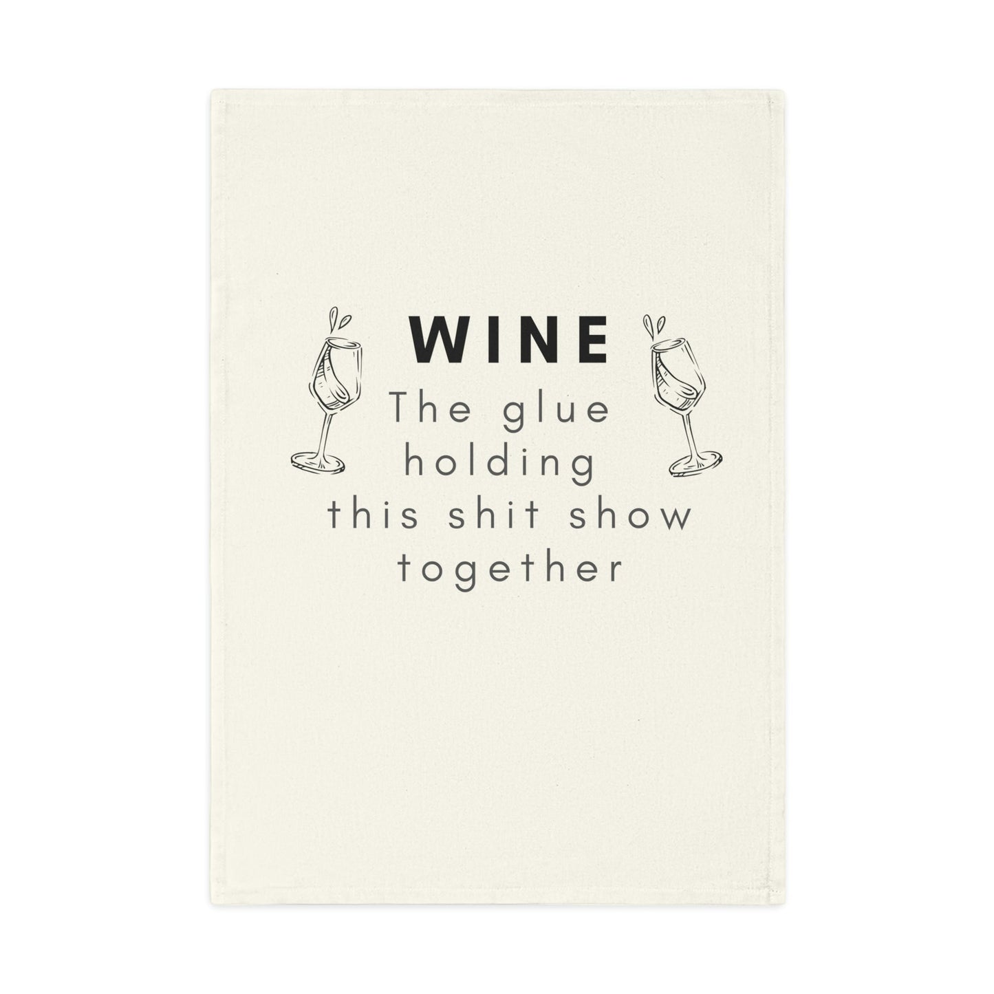funny wine tea towel