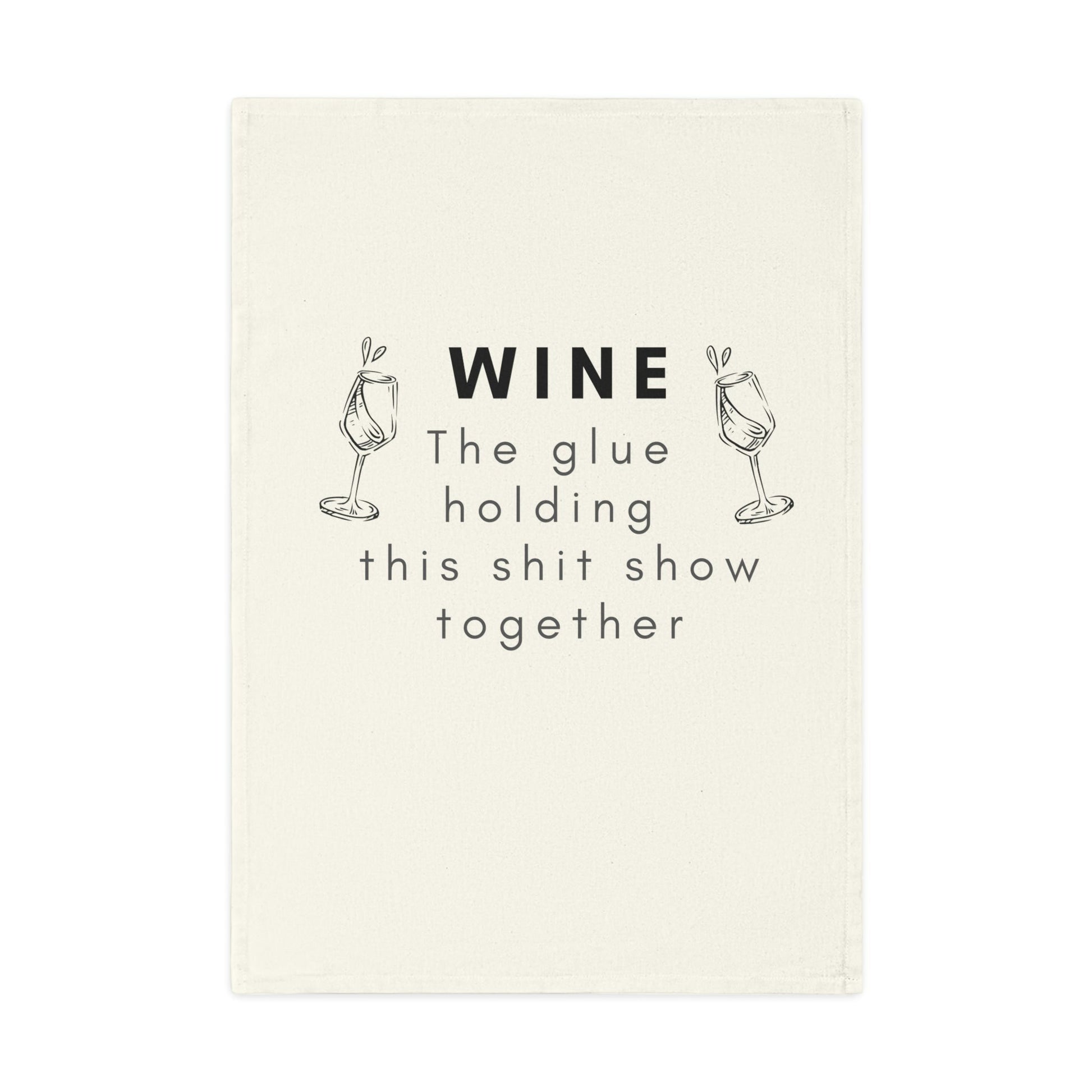 funny wine tea towel