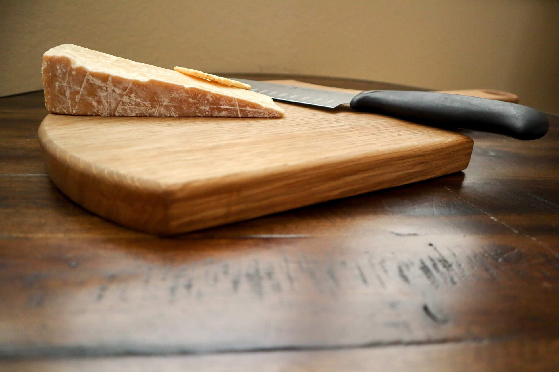 Bourbon Barrel Serving Platter Burgundy Smokey