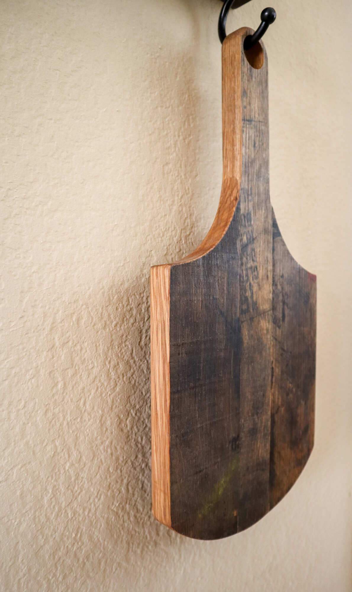 Bourbon Barrel Serving Platter Burgundy Smokey