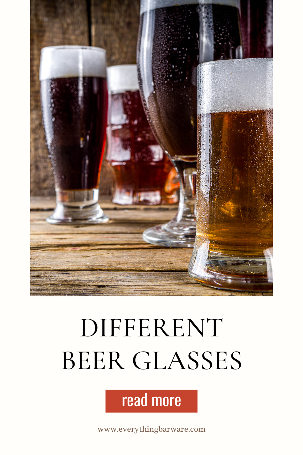 different types of beer glasses