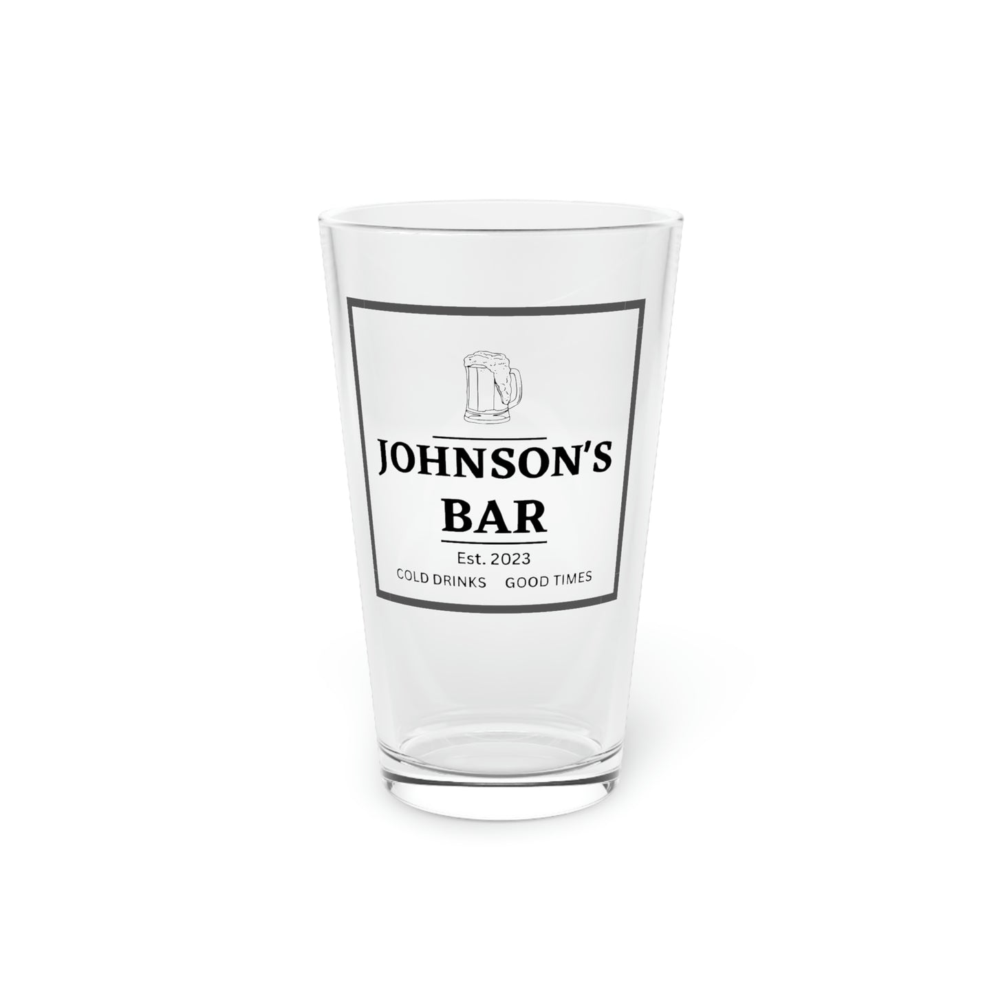 personalized pint glass everything barware