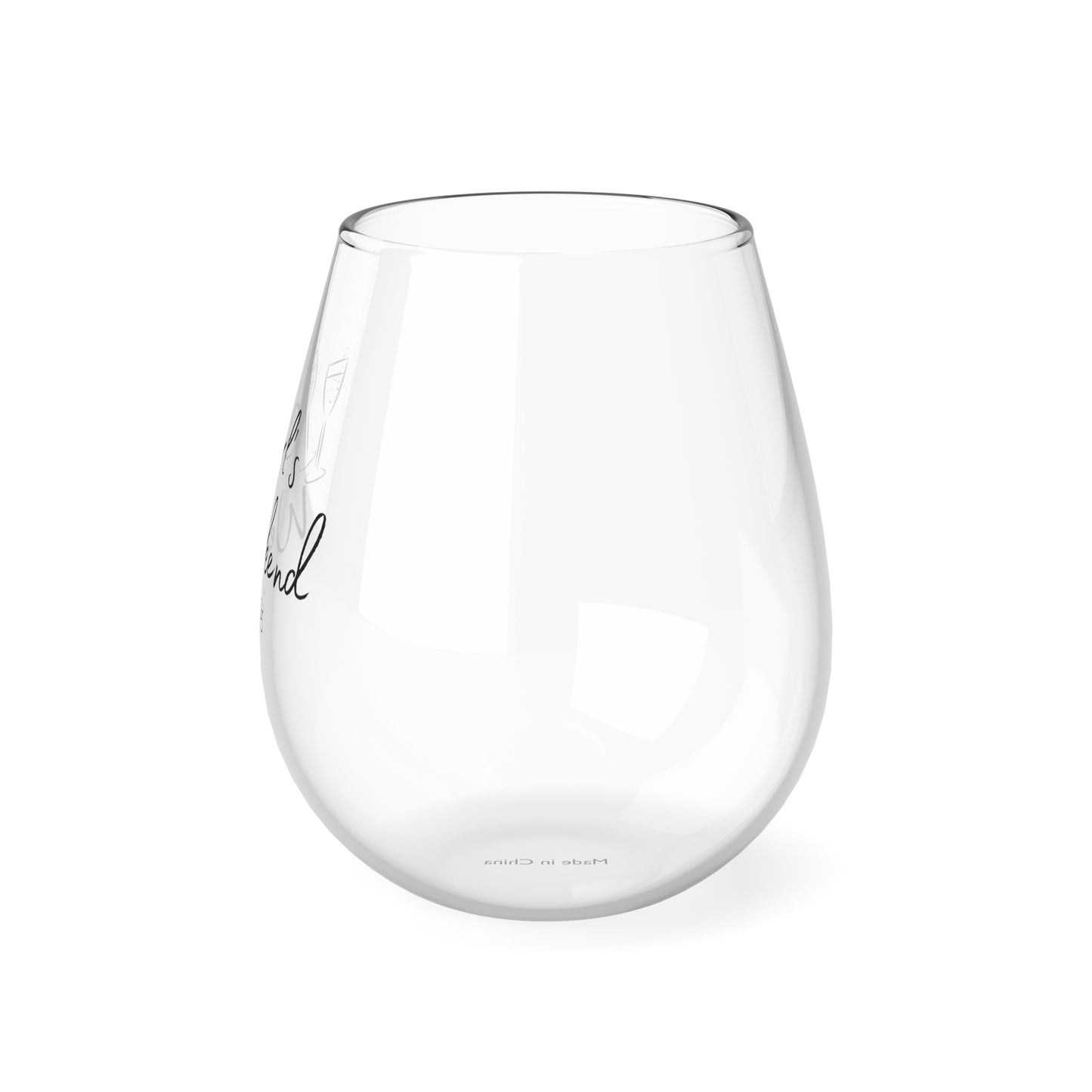 Girl's Weekend 2023 Stemless Wine Glass, 11.75oz