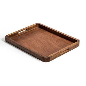 Rectangular Serving Tray   14" x 18" Beautiful Acacia Wood Azure Lily