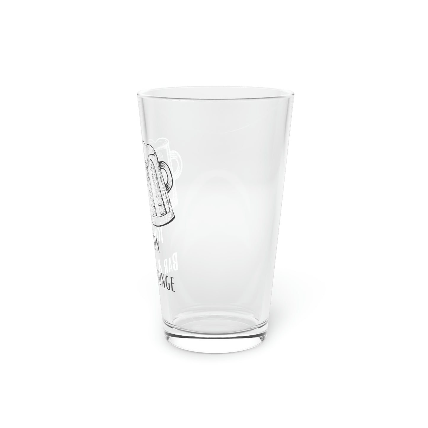 Custom Beer Glass Personalized Bar Pint Glass, 16oz