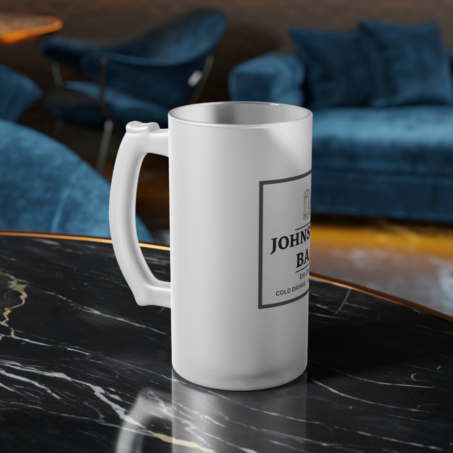 Personalized Frosted Glass Beer Mug