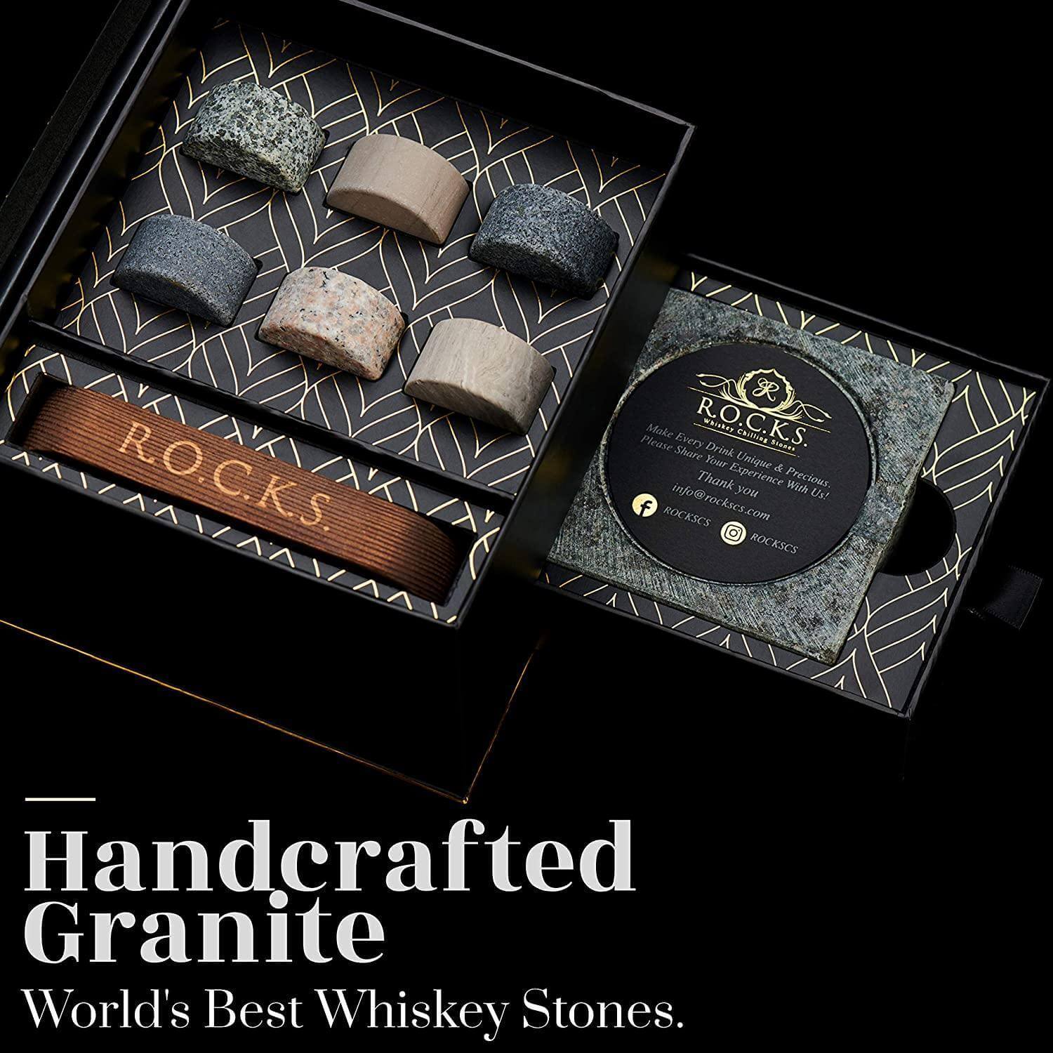 The Gentleman's Set - Cigar Aficionado Whiskey Stones Apricot Pontus