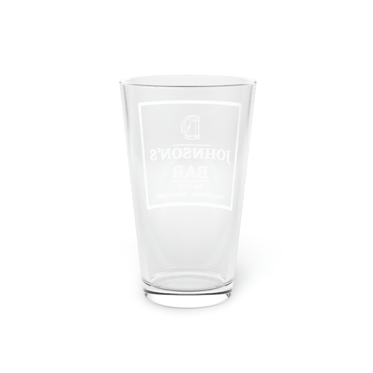 Personalized Bar Pint Glass 16oz