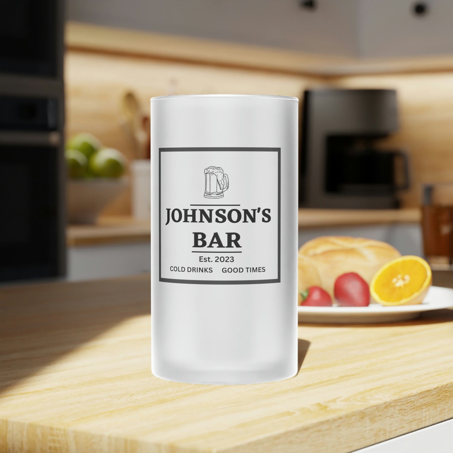 Personalized Frosted Glass Beer Mug