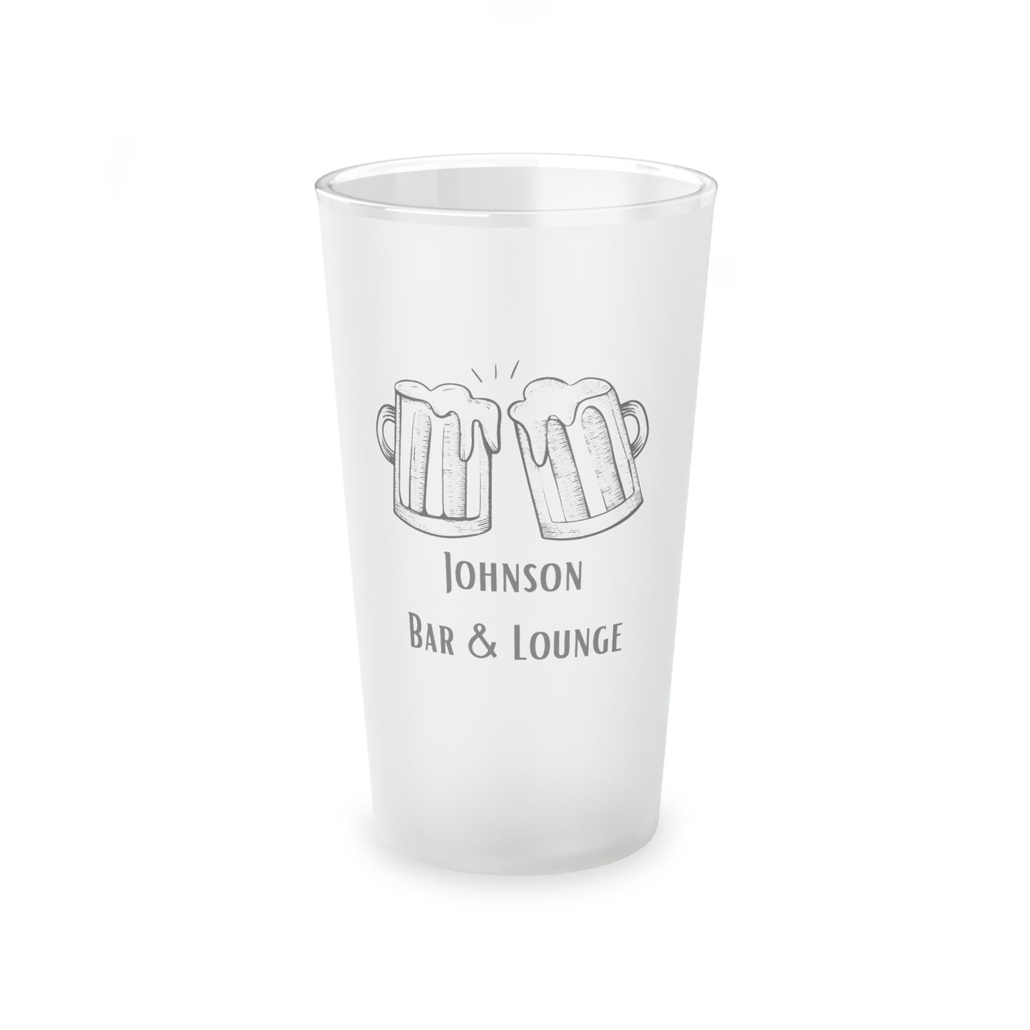 Personalized Frosted Pint Glass, 16oz Personalized Beer Glasses for Your Home Bar