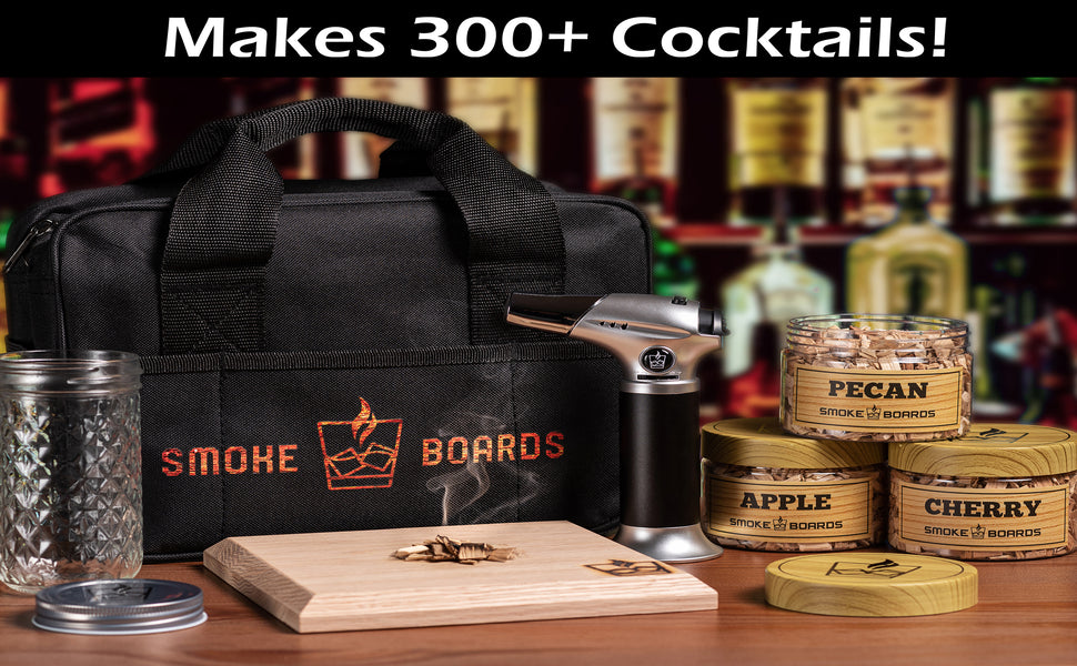 Cocktail Smoker Kit with Torch for Smoking Bourbon Whiskey cocktails Lilac Chronos