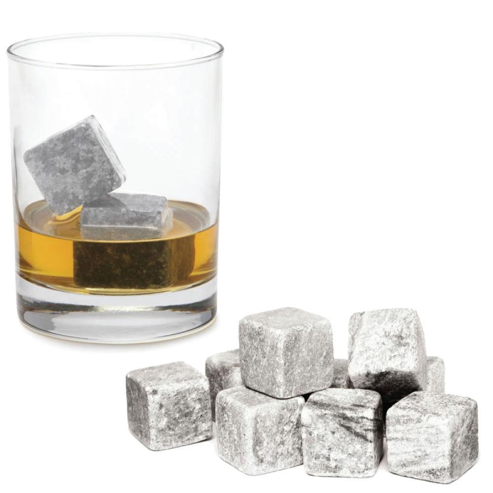 Whiskey Stones Ice Melts | 9 Reusable Natural Marble Chilling Scotch Ozdingo